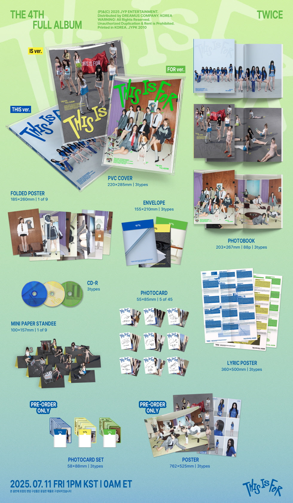 TWICE アルバム etc,, Twice - 4th Full Album [THIS IS FOR] (3 Versions) Random 1ea (POB