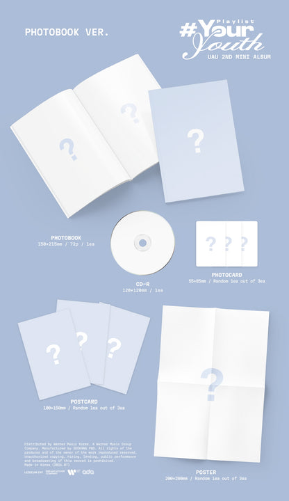 (PRE-ORDER 2026-07-01) UAU - 2nd Mini Album [Playlist #Your Youth] Photobook Version