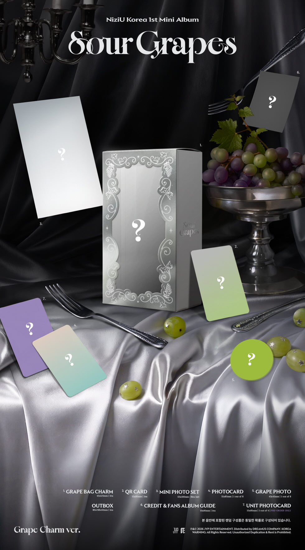 (PRE-ORDER 2026-09-28) NiziU 니쥬 - 1st Mini Album [Sour Grape] Grape Charm Version (Limited Version)