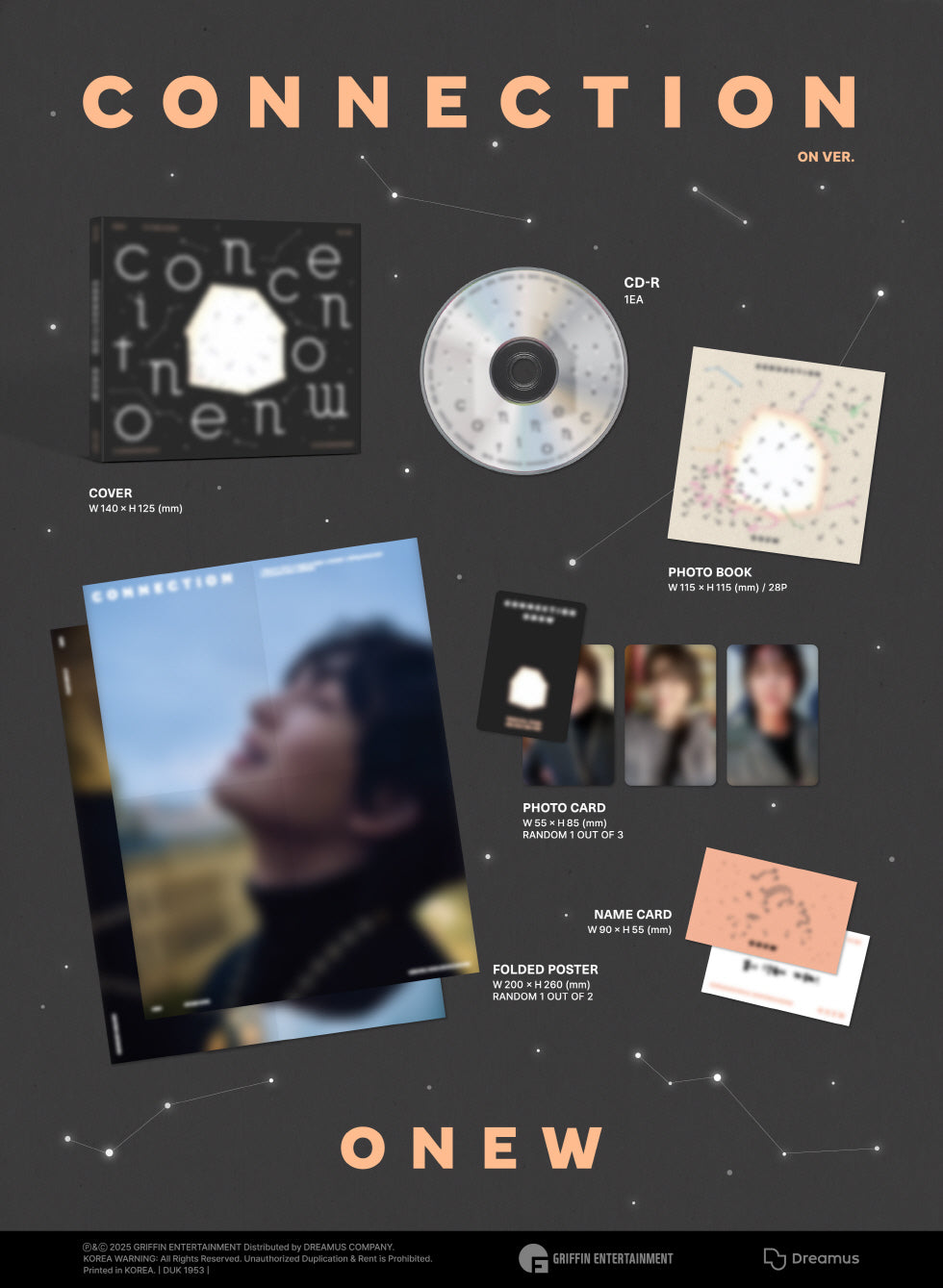 Onew (SHINee) - 4th Mini Album [Connection] Digipack Version (2 Versions).