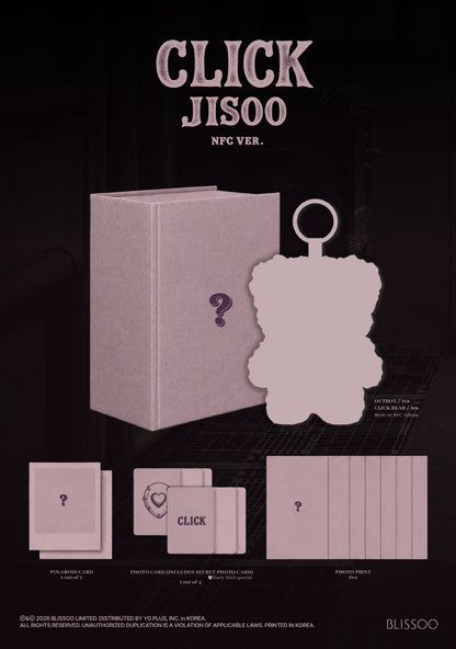(PRE-ORDER 2026-09-04) JISOO 지수 (BLACKPINK) - Single Album [CLICK] CLICK BABY BEAR NFC Version