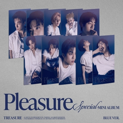 TREASURE - Special Mini Album Pleasure Blue Version (10 Versions) Random 1ea (MAKESTAR POB Included)