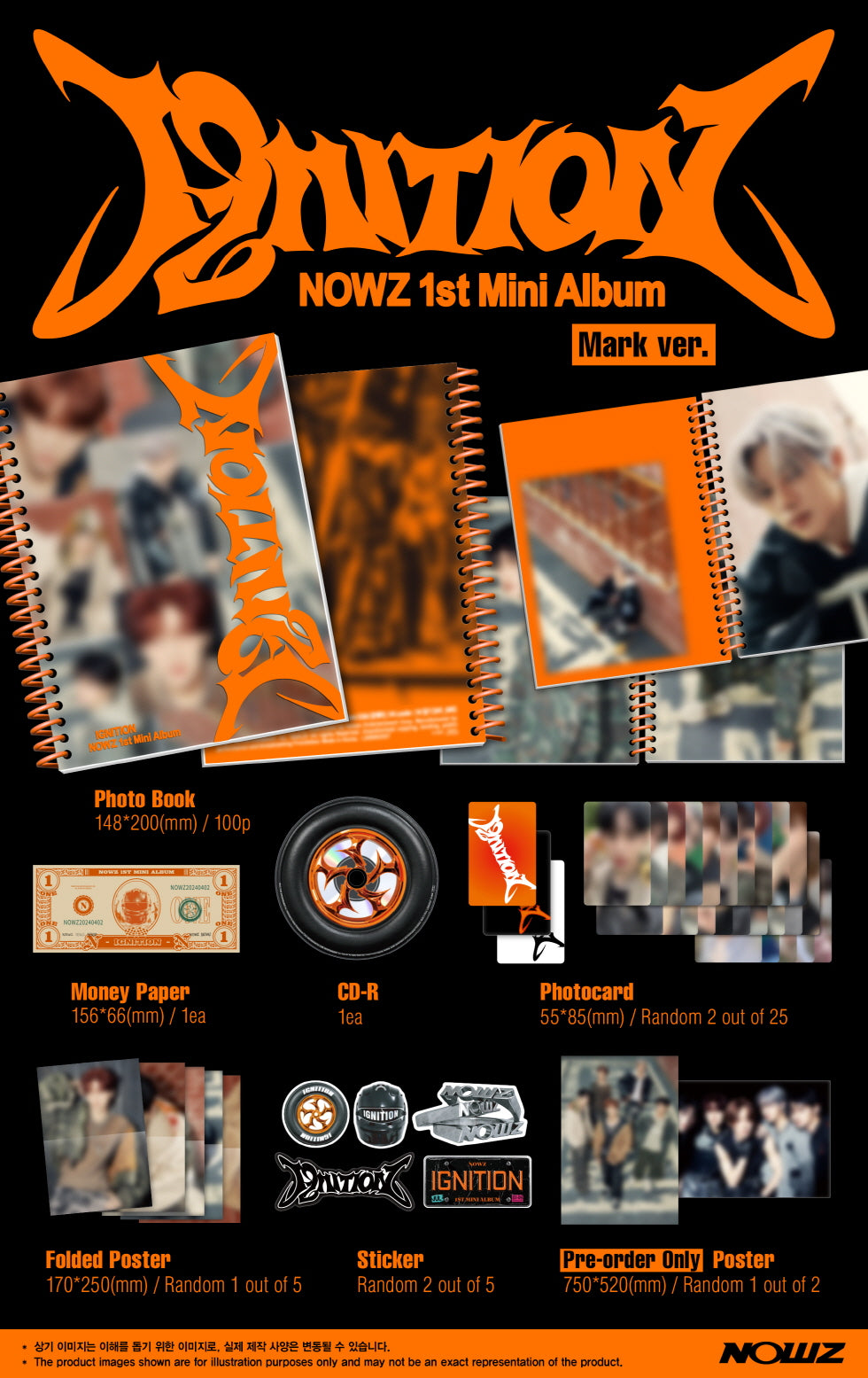 NOWZ - 1st Mini Album [IGNITION] (2 Versions).