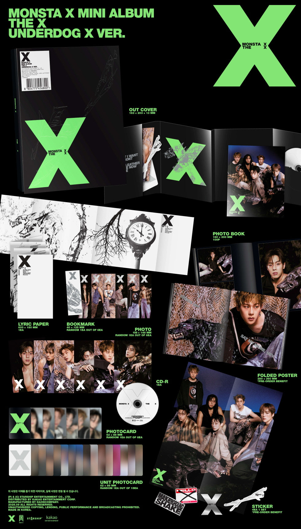 MONSTA X - 13th Mini Album [THE X] (4 Versions) Random 1ea – K-Towns
