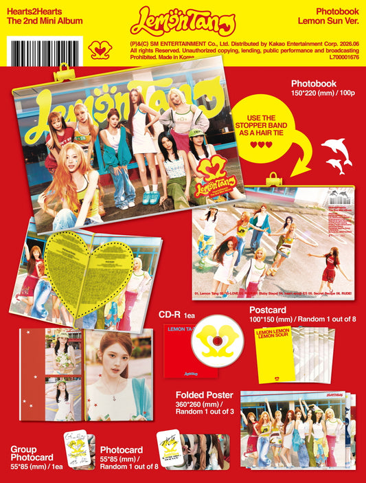 (PRE-ORDER 2026-06-23) Hearts2Hearts - 2nd Mini Album [Lemon Tang] Photobook Version (2 Versions) Random 1ea (POB Included - pre-order only)