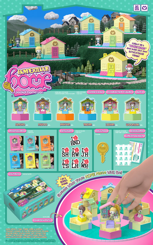 (PRE-ORDER 2026-06-29) BOYNEXTDOOR - 1st Studio Album [HOME] POCKET HOME Version (6 Versions) Random 1ea