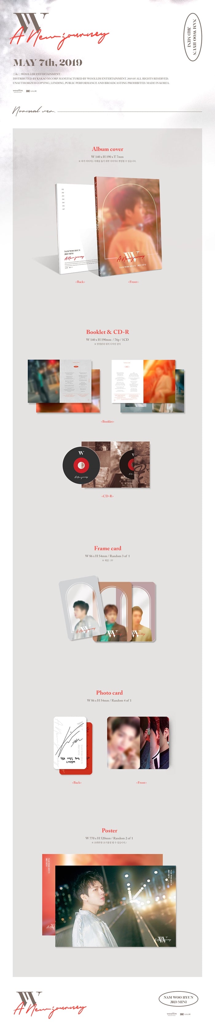 NAM WOO HYUN (INFINITE) - 3rd Mini Album Normal Version (Standard Version)