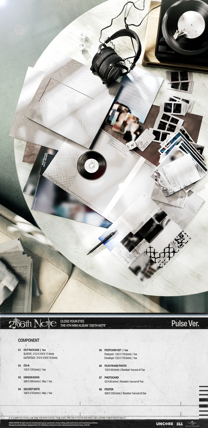 (PRE-ORDER 2026-09-30) CLOSE YOUR EYES - 4th Mini Album [256th Note] Pulse Version
