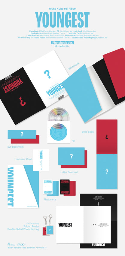 (PRE-ORDER 2026-07-27) Young K (DAY6) - 2nd Full Album [YOUNGEST] Photobook Version (2 Versions) Random 1ea