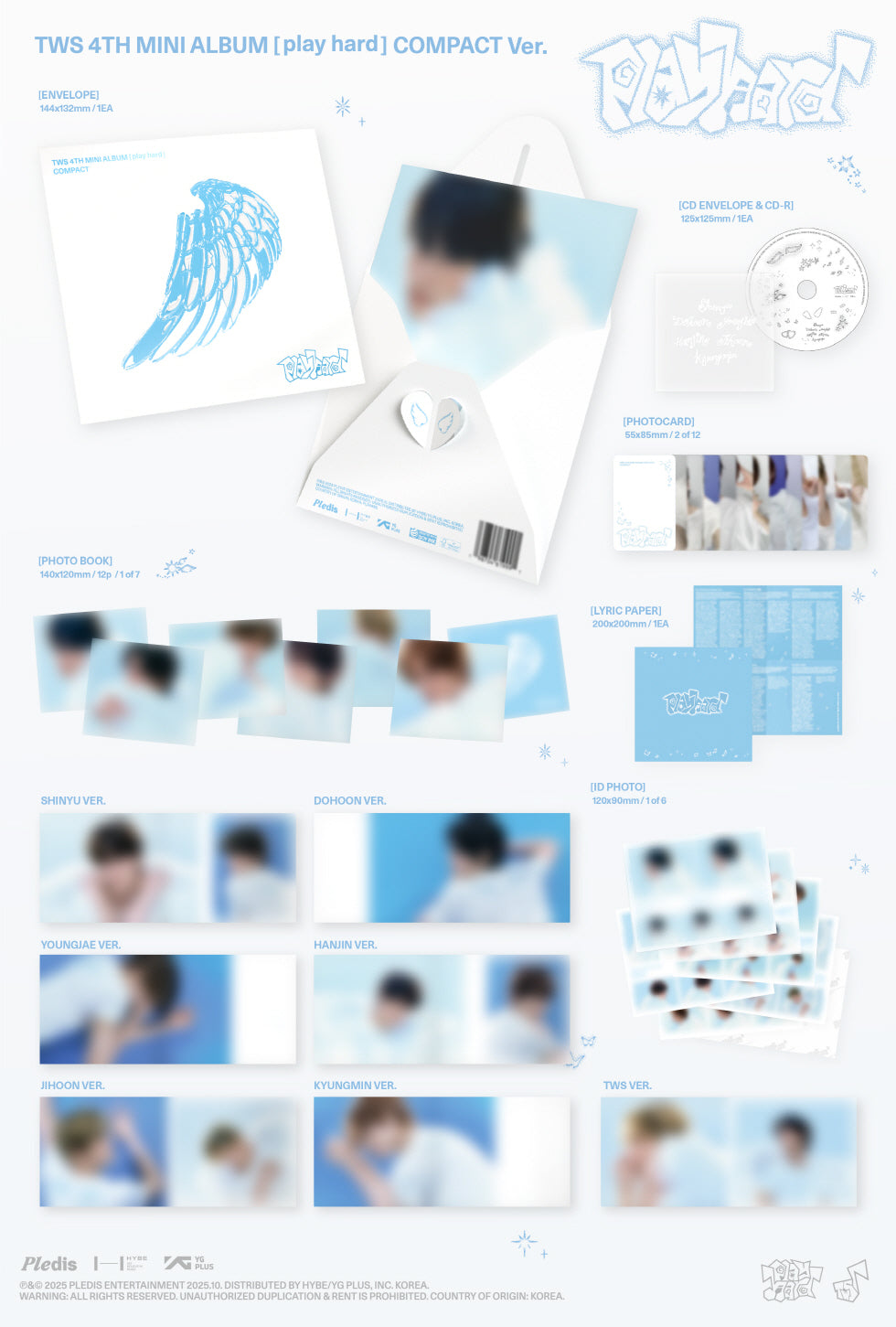 TWS - 4th Mini Album [play hard] Compact Version (7 Versions) Random 1ea