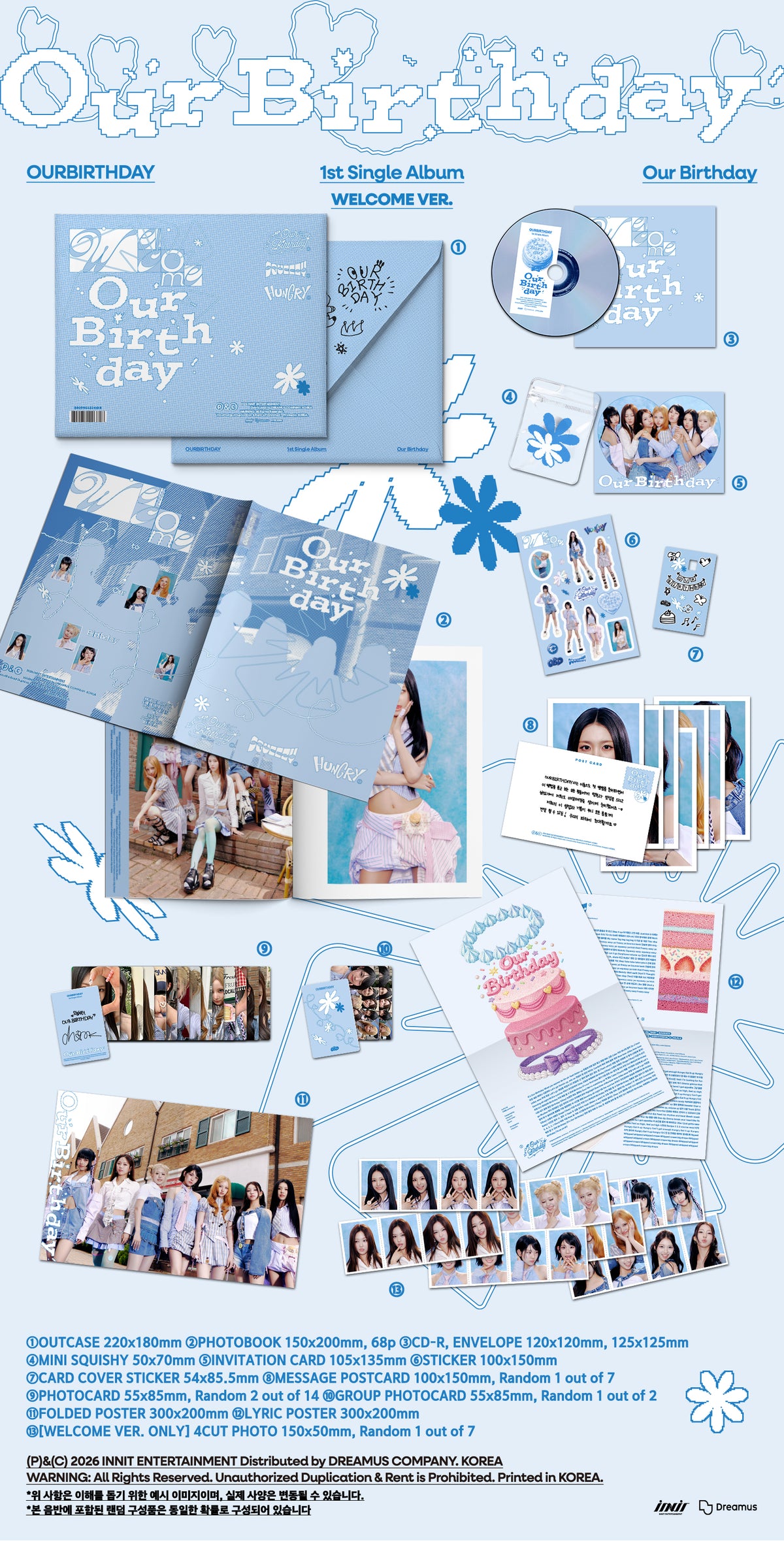 OURBIRTHDAY 아워벌스데이 - 1st Single Album [Our Birthday] Standard Version (2 Versions)