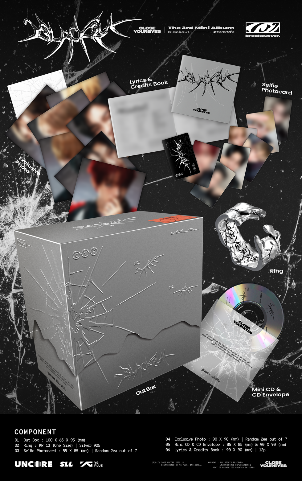 (PRE-ORDER 2025-11-11) CLOSE YOUR EYES - 3rd Mini Album [blackout] breakout Version
