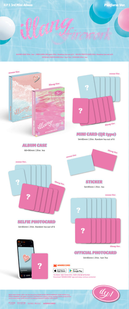 ILY:1 - 3rd Mini Album [Illang: Firework] Platform Version (2 Versions).