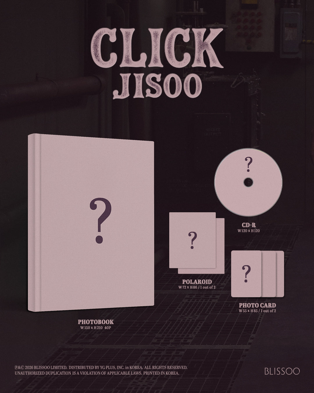 (PRE-ORDER 2026-09-04) JISOO 지수 (BLACKPINK) - Single Album [CLICK] PHOTOBOOK Version