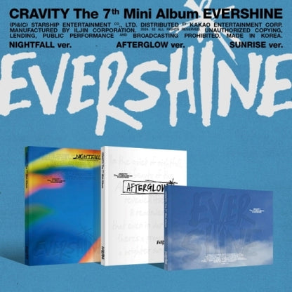Cravity 7th Mini Album Evershine (3 Version).