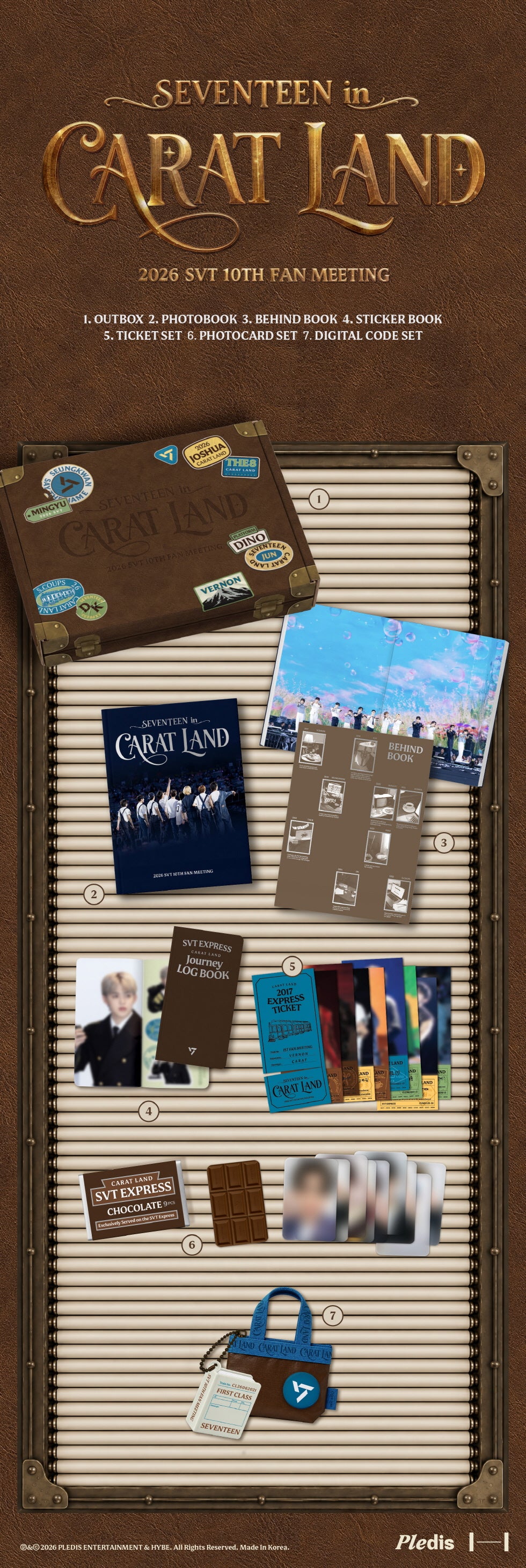(PRE-ORDER 2026-10-23) SEVENTEEN - 2026 SVT 10TH FAN MEETING [SEVENTEEN IN CARAT LAND] MEMORY BOOK+