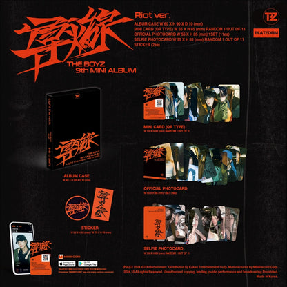 THE BOYZ - 9TH Mini Album FUSE(導火線/도화선) Platform Version (3 Versions).