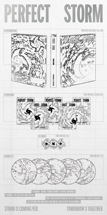 (PRE-ORDER 2026-11-16) TOMORROW X TOGETHER (TXT) - 9th Mini Album [PERFECT STORM] STORM IS COMING Version (5 Versions) Random 1ea (POB Included - Pre-order only)