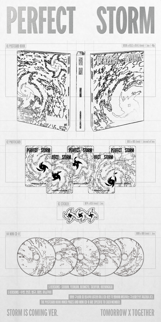 (PRE-ORDER 2026-11-16) TOMORROW X TOGETHER (TXT) - 9th Mini Album [PERFECT STORM] STORM IS COMING Version (5 Versions) Random 1ea (POB Included - Pre-order only)