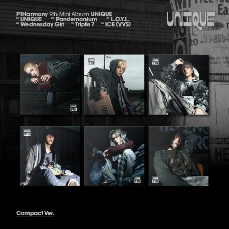 (PRE-ORDER 2026-03-27) P1Harmony - 9th Mini Alum [UNIQUE] Compact Version (6 Versions) Random 1ea