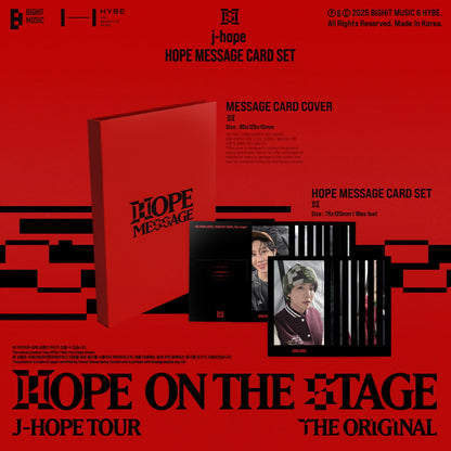 (PRE-ORDER 2025-12-12) J-HOPE (BTS) - J-HOPE Tour [HOPE On The Stage The Original] HOPE MESSAGE CARD SET Version