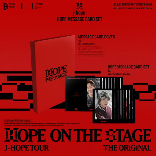 (PRE-ORDER 2025-12-12) J-HOPE (BTS) - J-HOPE Tour [HOPE On The Stage The Original] HOPE MESSAGE CARD SET Version