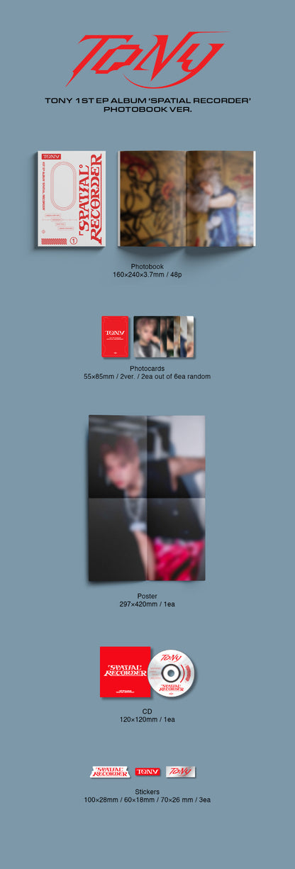 Tony (Tony Yu Produce 101) 1st EP Album Spatial Recorder (2 Version)