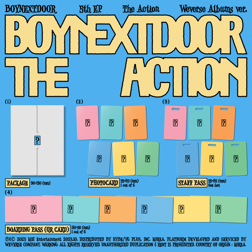 (PRE-ORDER 2025-10-20) BOYNEXTDOOR - 5th EP Album [The Action] Weverse Albums Version
