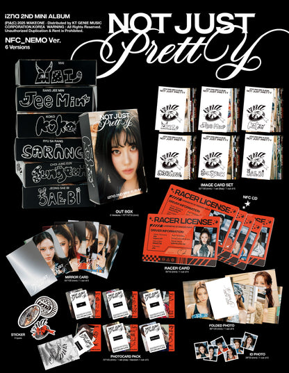 (PRE-ORDER 2025-10-01) izna - 2nd Mini Album [Not Just Pretty] NFC_NEMO Version (6 Versions) Random 1ea.