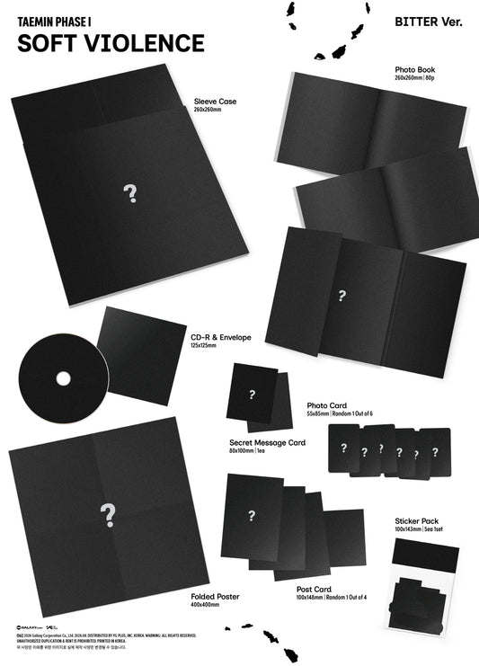 (PRE-ORDER 2026-08-31) TAEMIN (SHINee) - [PHASE I : Soft Violence] Photobook Version (2 Versions) Set (POB Included - pre-order only)