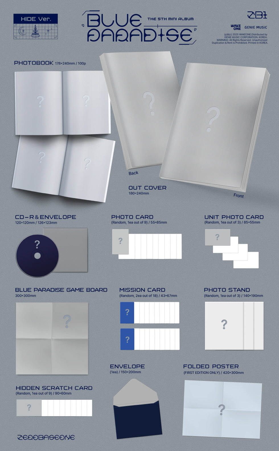 Zerobaseone - 5th Mini Album Blue Paradise (2 Versions).