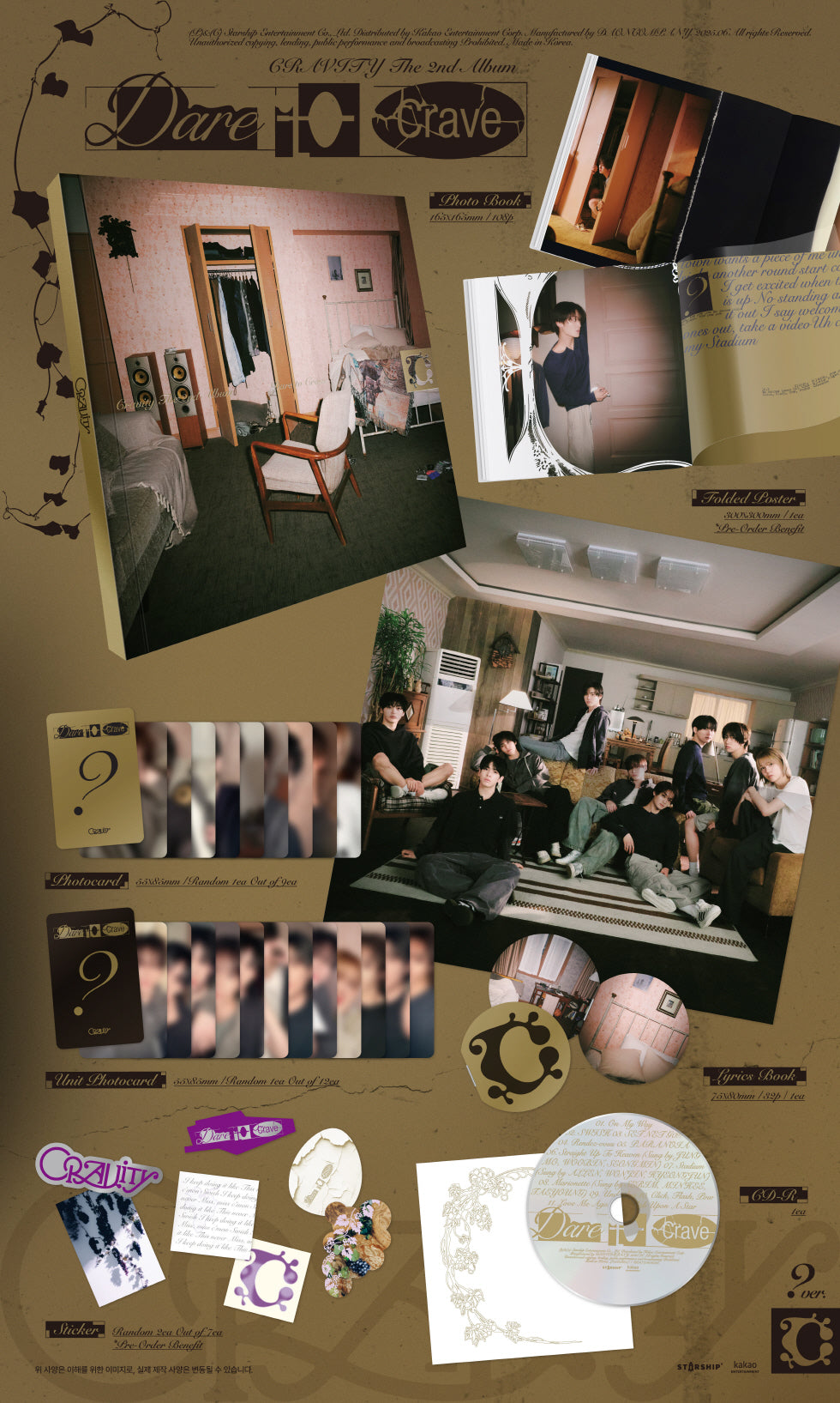 Cravity - 2nd Album [Dare to Crave] (3 Versions).