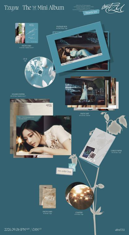Tzuyu (Twice) 1st Mini Album abouTZU Heaven Version(Limited quantity).