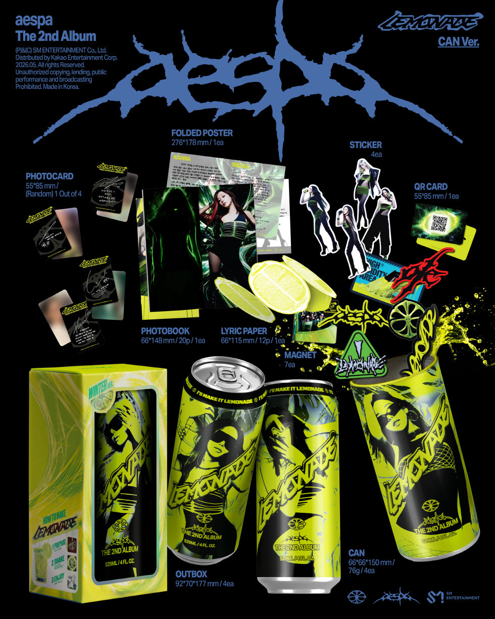 aespa - 2nd Album [LEMONADE] CAN Version (Smart Album)(4 Versions) Random 1ea
