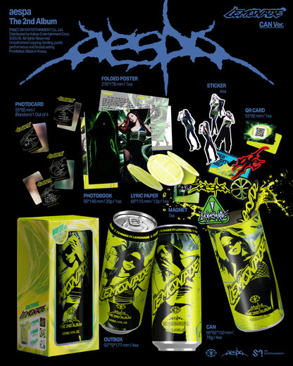 aespa - 2nd Album [LEMONADE] CAN Version (Smart Album)(4 Versions) Random 1ea