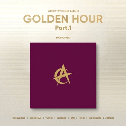 ATEEZ 10th Mini Album GOLDEN HOUR Part. 1 Digipak Version (8 Versions) Random 1ea.
