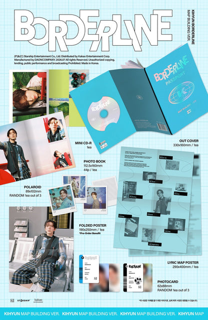 KIHYUN (MONSTA X) - EP Album [BORDERLINE](3 Versions)
