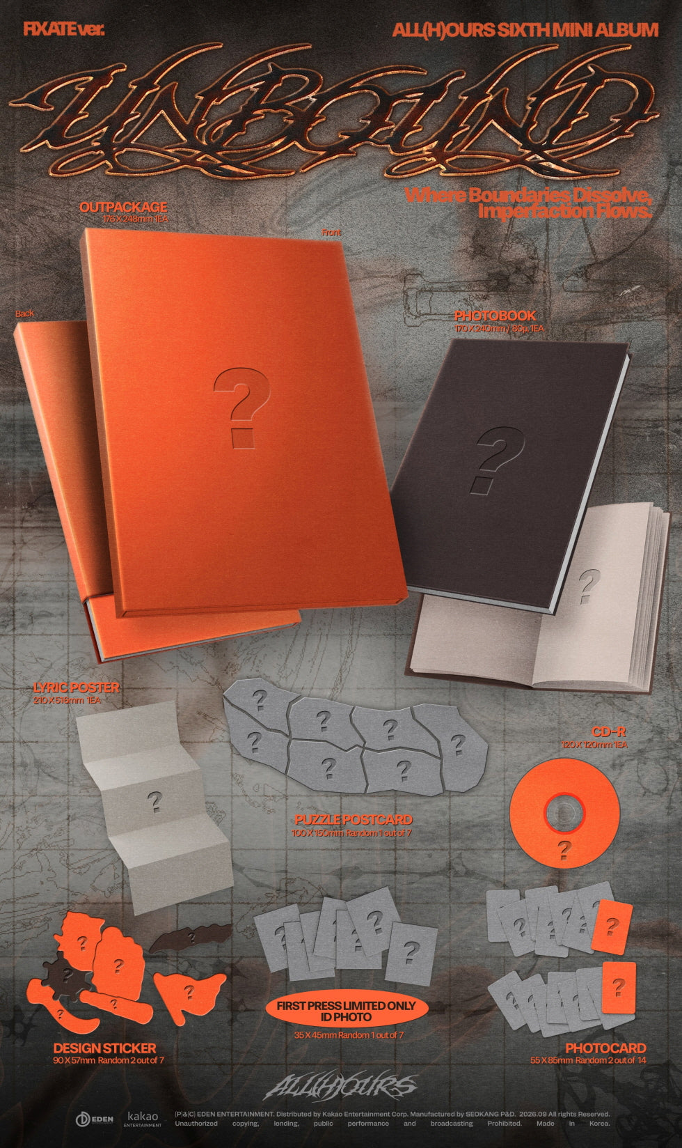 (PRE-ORDER 2026-09-11) ALL(H)OURS - 6th Mini Album [UNBOUND](2 Versions) Random 1ea