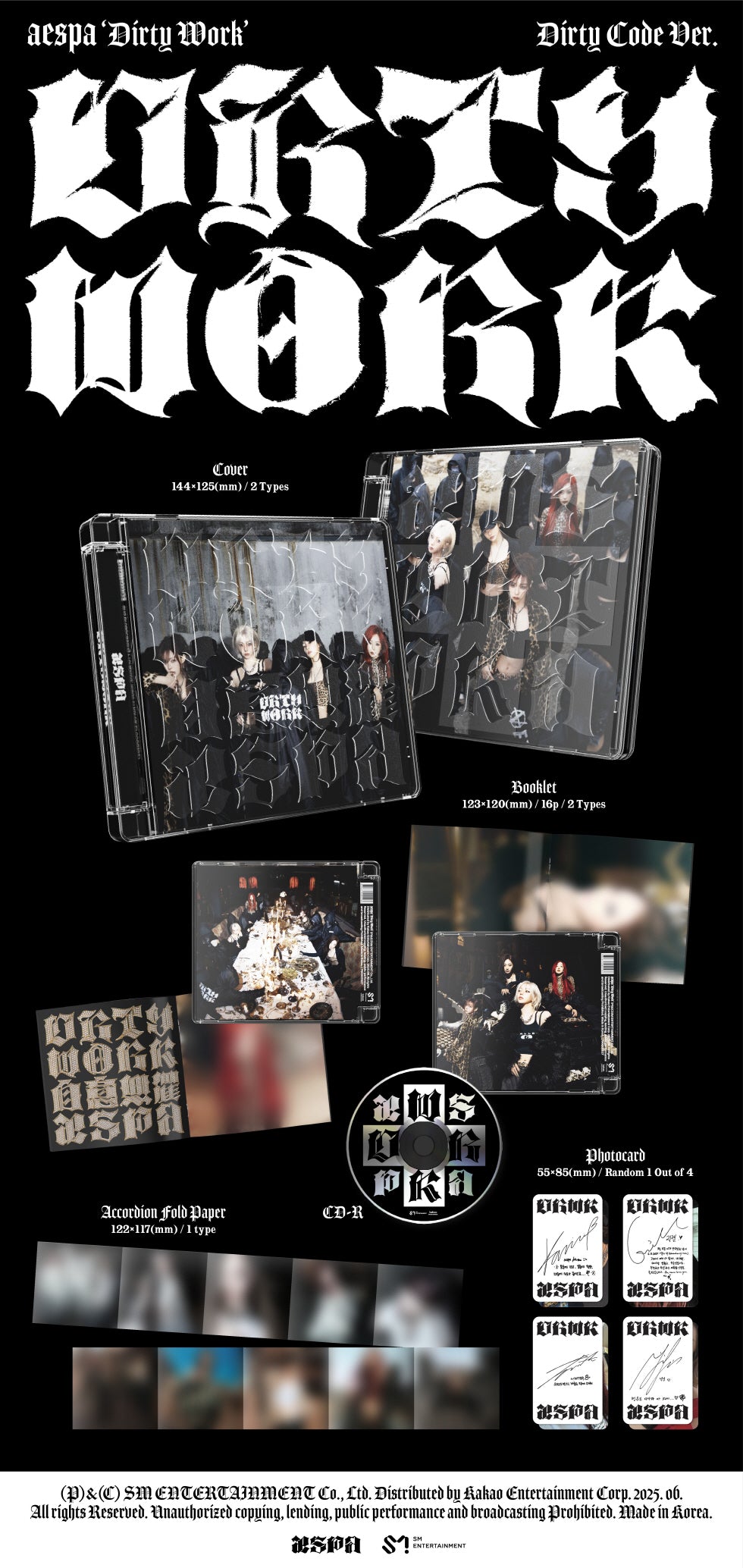 【未開封】aespa Dirty Work Code Worker　3種12枚 aespa - Single Album [Dirty Work] Dirty Code Version – K-Towns