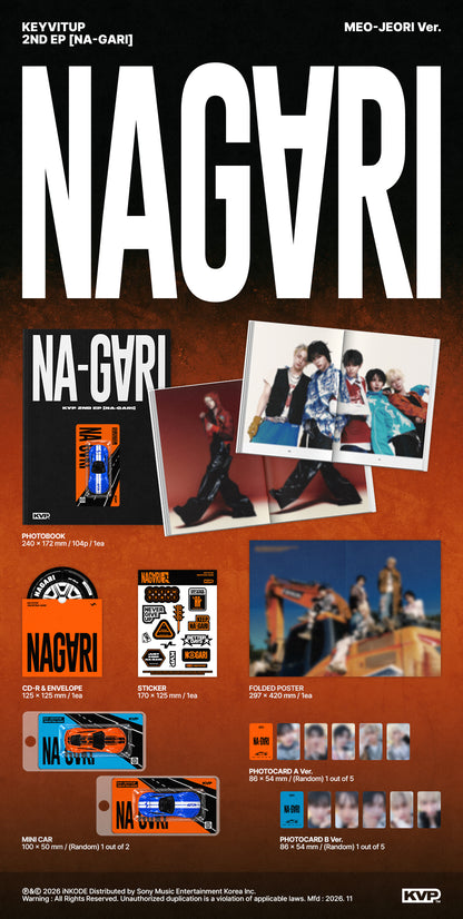 (PRE-ORDER 2026-11-09) KEYVITUP 키빗업 - 2nd EP Album [NA-GARI] MEO-JEORI Version