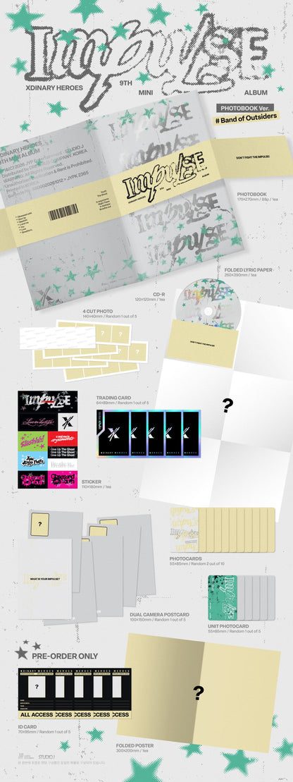 (PRE-ORDER 2026-10-12) Xdinary Heroes - 9th Mini Album [Impulse](2 Versions) Random 1ea (🎁POB Included - Pre-order only)