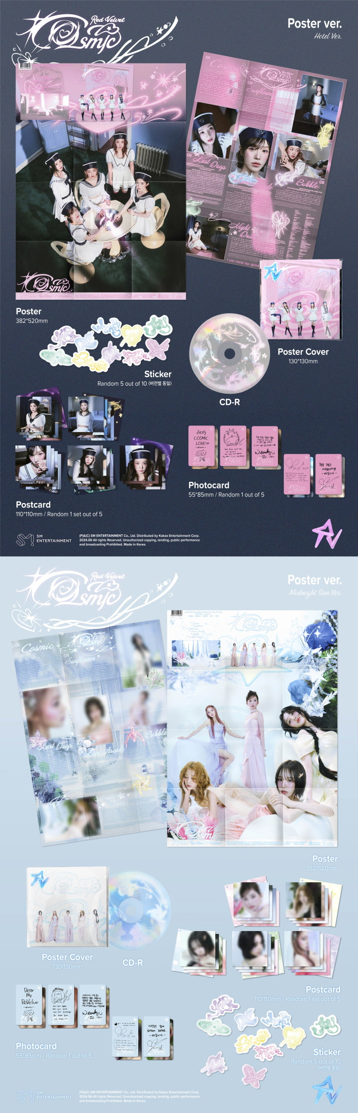 Red Velvet Cosmic Poster Version (2 Versions).