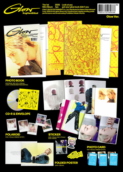 XngHan&Xoul - 1st Mini Album [Glow] Glow Version (2 Versions)(POB Option available)
