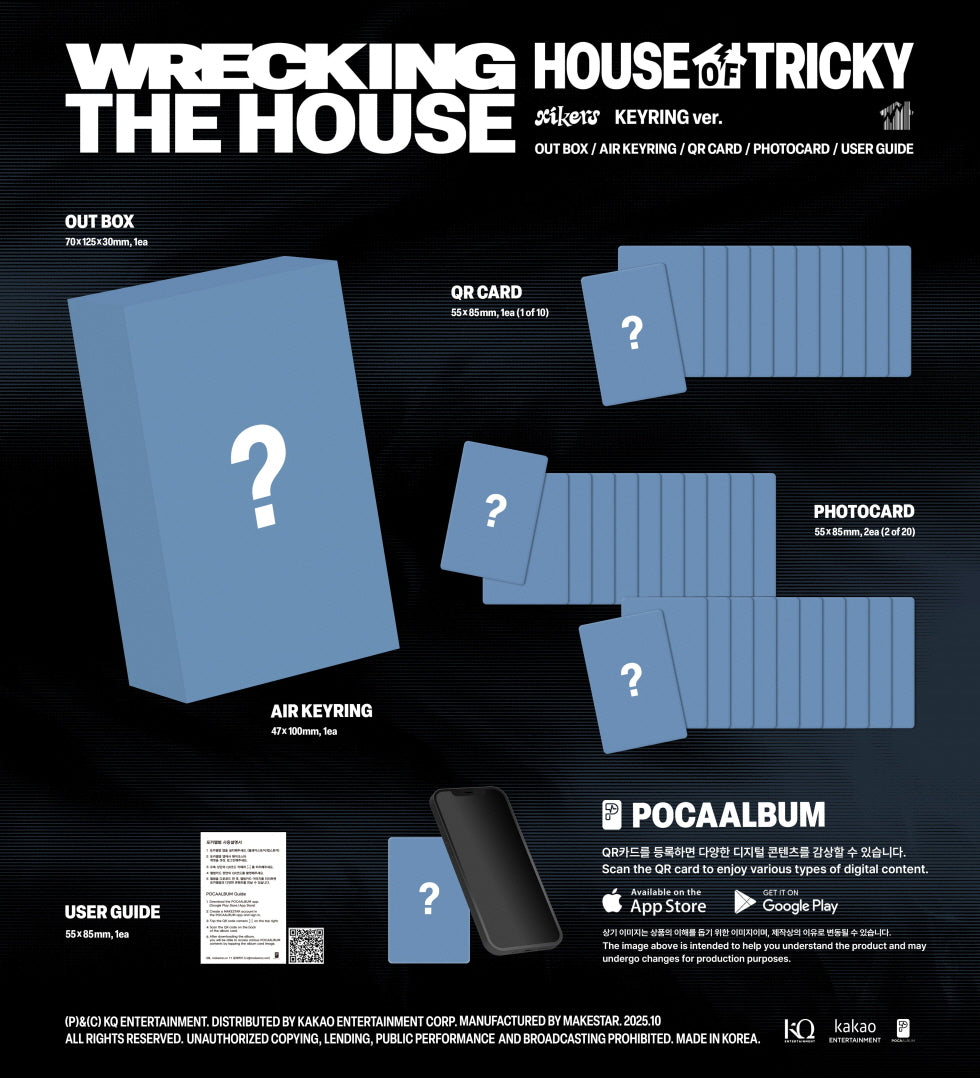 (PRE-ORDER 2025-10-31) Xikers - 6th Mini Album [HOUSE OF TRICKY : WRECKING THE HOUSE] KEYRING Version
