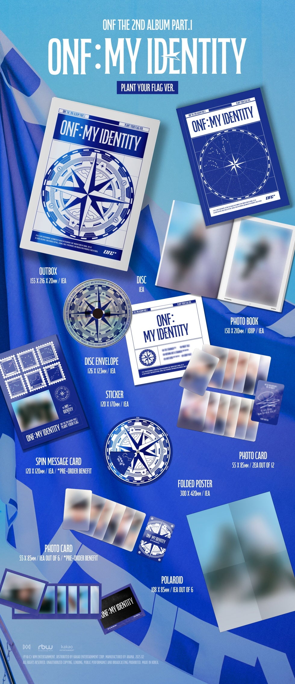 ONF - 2nd Album Part. 1 [ONF: MY IDENTITY] (3 Versions) Random 1ea