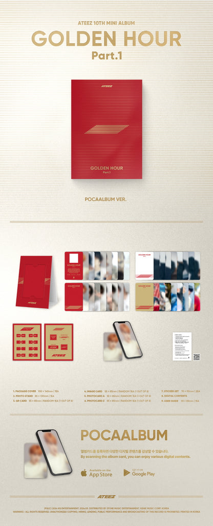 ATEEZ - 10th Mini Album GOLDEN HOUR Part. 1 Pocaalbum Version.