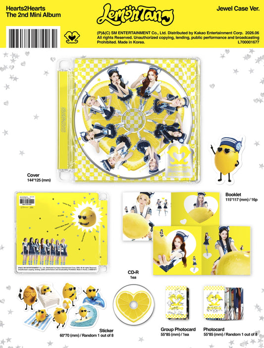 (PRE-ORDER 2026-06-23) Hearts2Hearts - 2nd Mini Album [Lemon Tang] Jewel Case Version