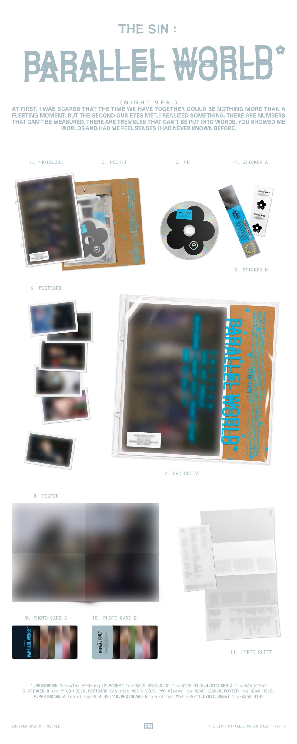 (PRE-ORDER 2026-11-23) ENHYPEN - [THE SIN : PARALLEL WORLD](3 Versions) Random 1ea (🎁Weverse Shop POB Included - Pre-order only)