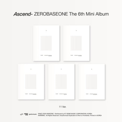 (PRE-ORDER 2026-05-19) ZEROBASEONE - 6th Mini Album [Ascend-] 11 Versions (5 Versions) Random 1ea (POB Included - Pre Order only)