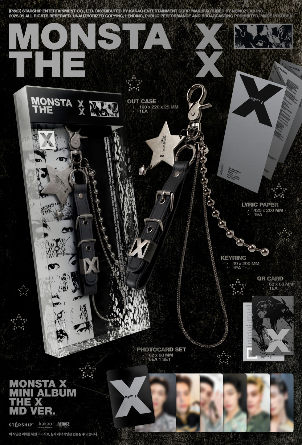(PRE-ORDER 2025-09-02) MONSTA X - 13th Mini Album [THE X] MD Version (Limited Version)